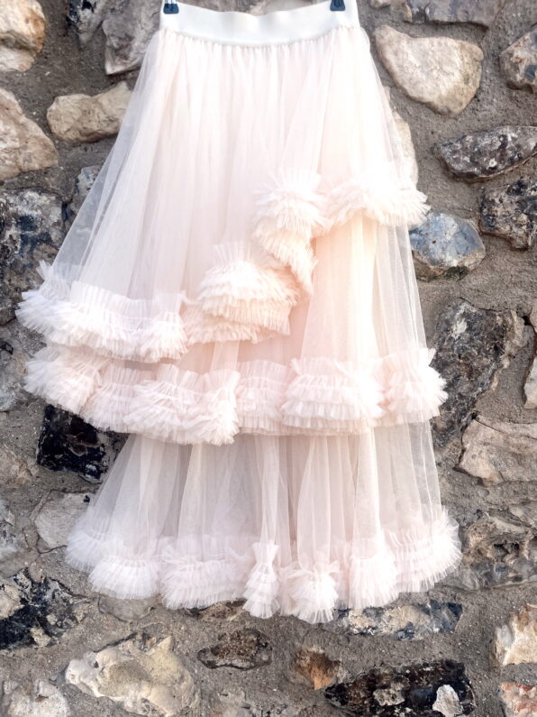 Falda tul beige colección MÓNICA - Imagen 4