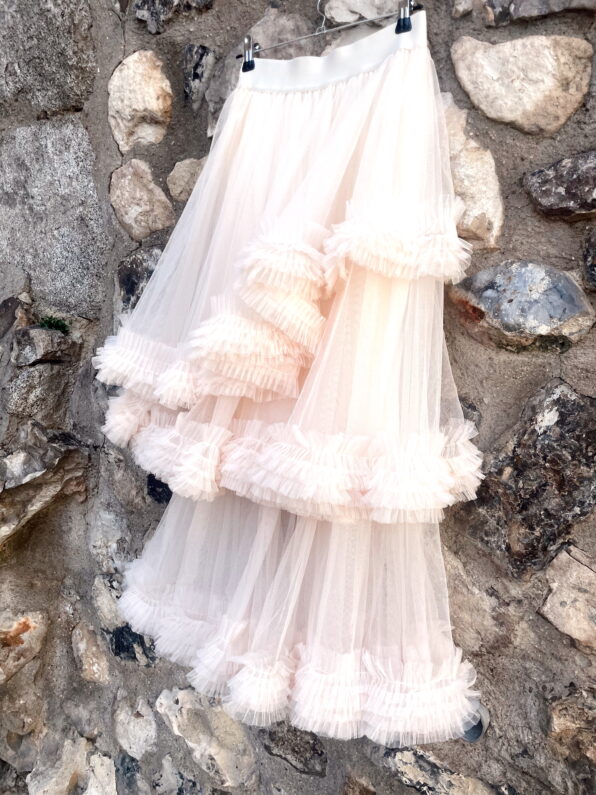 Falda tul beige colección MÓNICA - Imagen 2