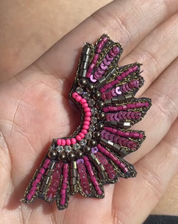 PENDIENTES DONDE MIS ALAS ME LLEVEN FUCSIA - Imagen 2