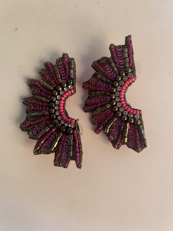 PENDIENTES DONDE MIS ALAS ME LLEVEN FUCSIA