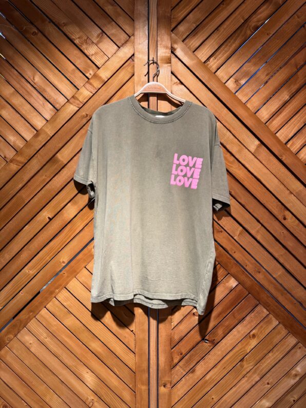 Camiseta LOVE - verde y rosa neón - Imagen 4