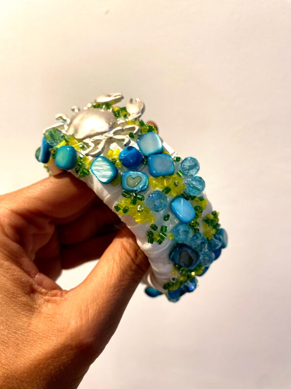 Pulsera CANGREJO 🦀 AGUA MARINA - Imagen 2