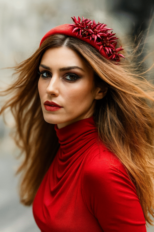 Diadema Crimson Bloom